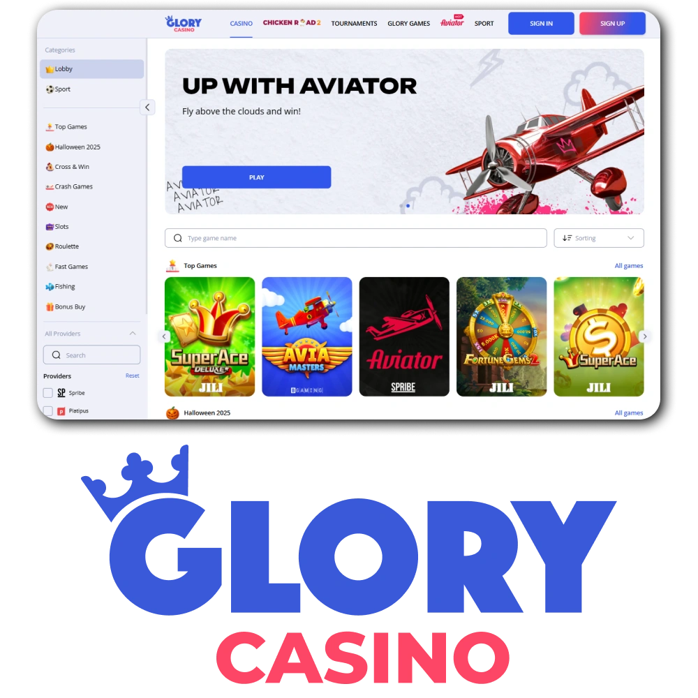 Join GLory Casino now and start playing your favourite games with cool bonuses.